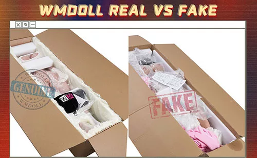 WM Doll Real vs Fake Package Comparison