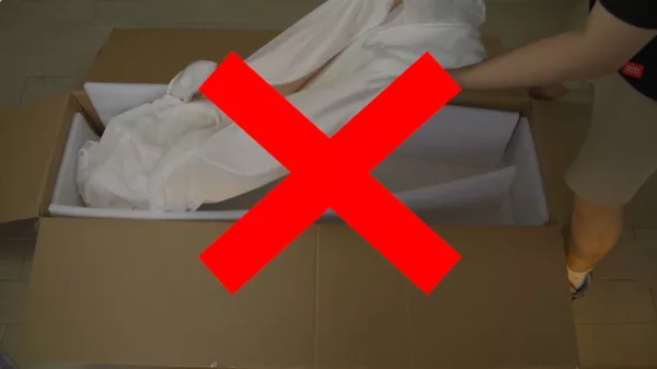 Don’t pull the doll out by its legs—this stresses the joints and tears the foam padding