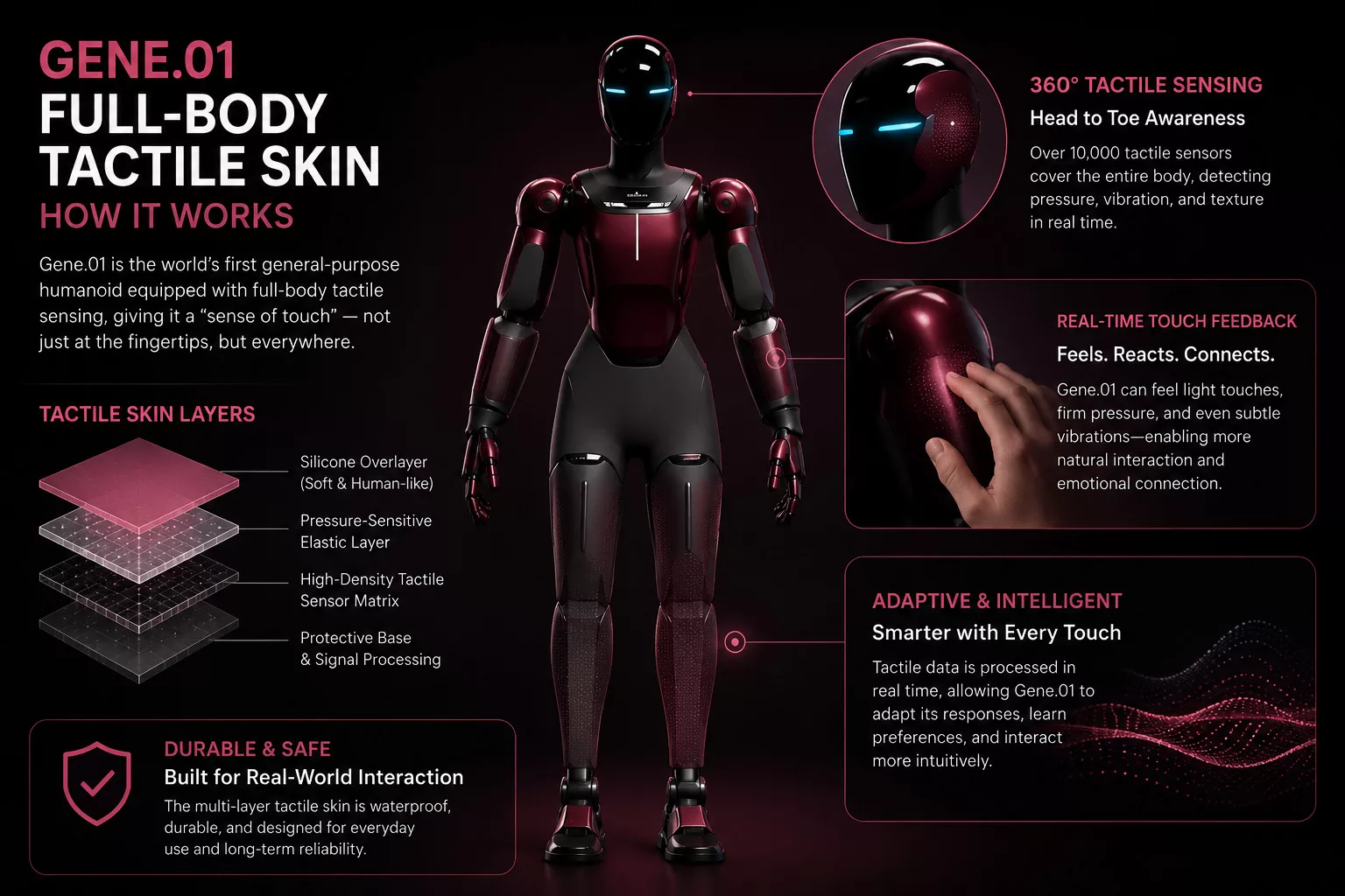 How full-body tactile skin works - touch, temperature, proximity and force sensing across the robot body