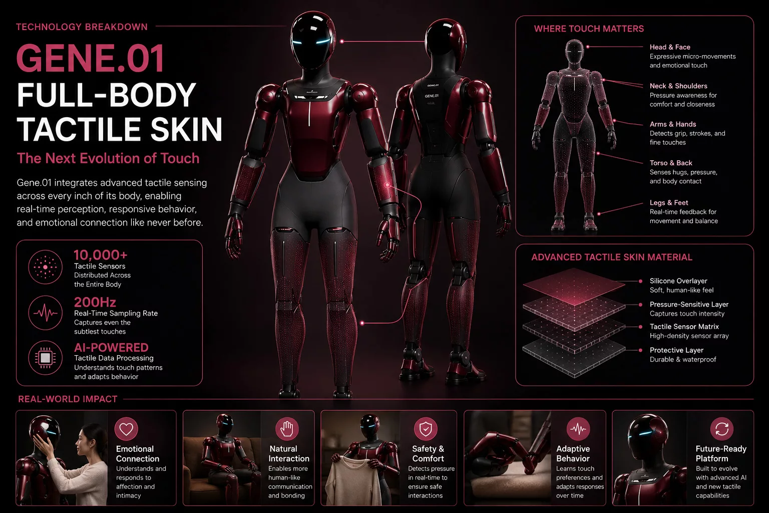 Gene.01 full-body tactile skin - the next evolution of touch in humanoid robotics